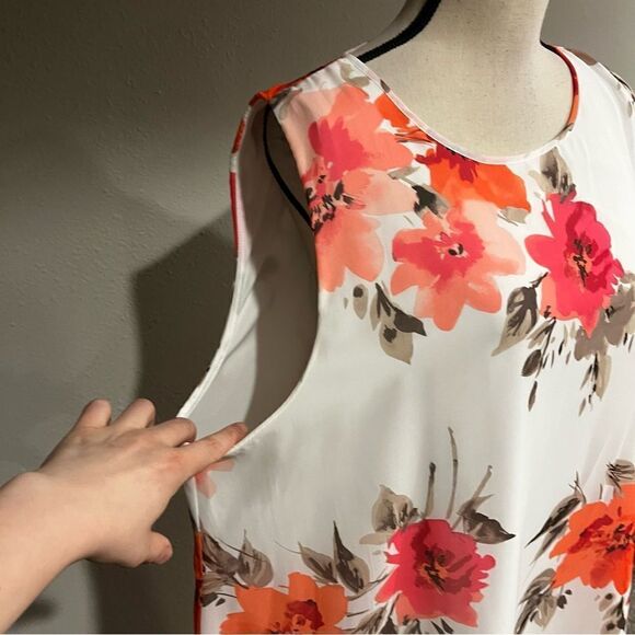A-line loose fit floral plus size dress - Picture 3 of 15